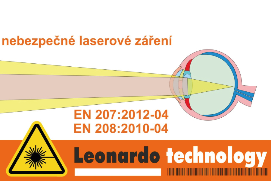 Safety First! Laser je dobrý parťák, ale nebezpečný šéf. Chraňte si zrak před laserovým zářením.
