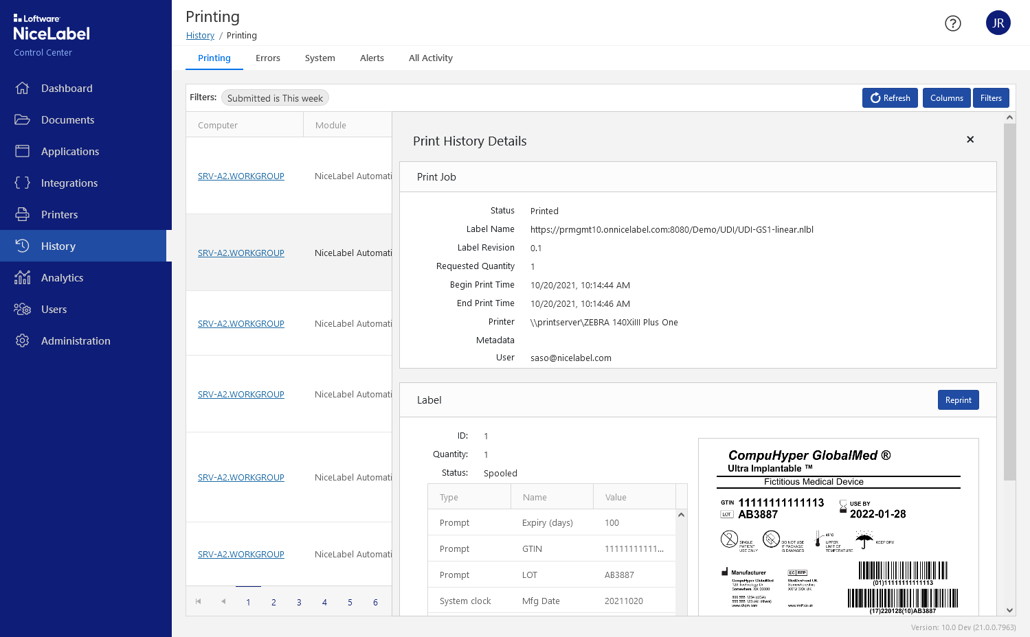 Unsurpassed traceability and visibility v10