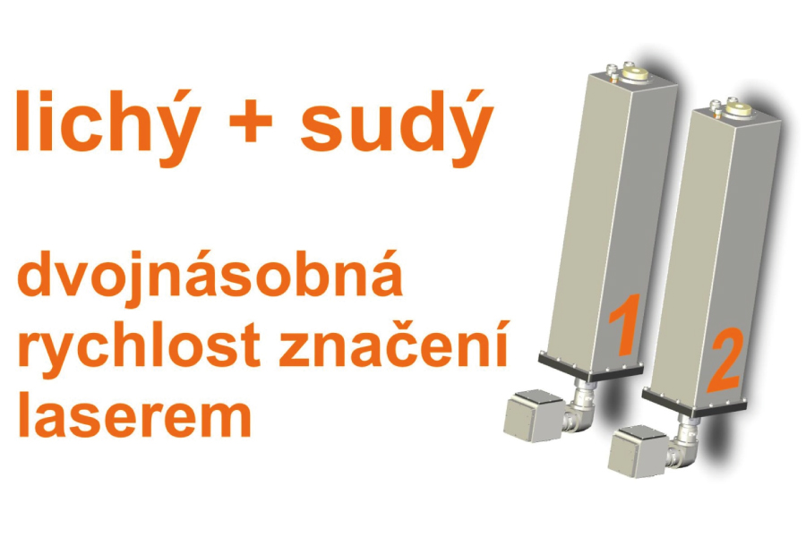 Tandemová instalace laserů: Dvojnásobná rychlost značení!